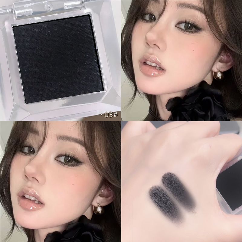 Poudre de plaque fumée monochrome mate et brillante, délicate et durable, éclaircissante naturellement pour les yeux à la dopamine_voghion.com