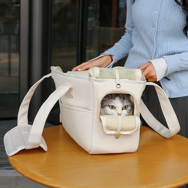 Trasportino per cani, gatti, per esterni, traspirante, portatile, portatile, monospalla, resistente all'usura e ai graffi, per tutte le stagioni_voghion.com