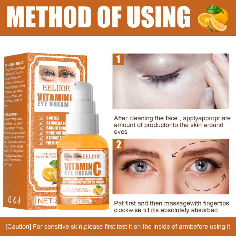 la crème VC eye revitalise et hydrate la peau du contour des yeux, hydrate les rides et hydrate les zones sombres,_voghion.com