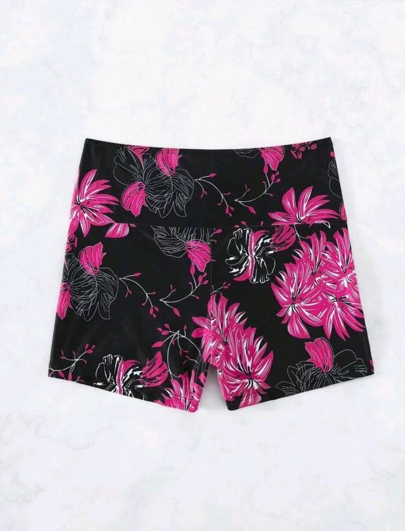 Swim Printed Damen Boxer Konservative High Waist Kordelzug Strand Single Shorts_voghion.com