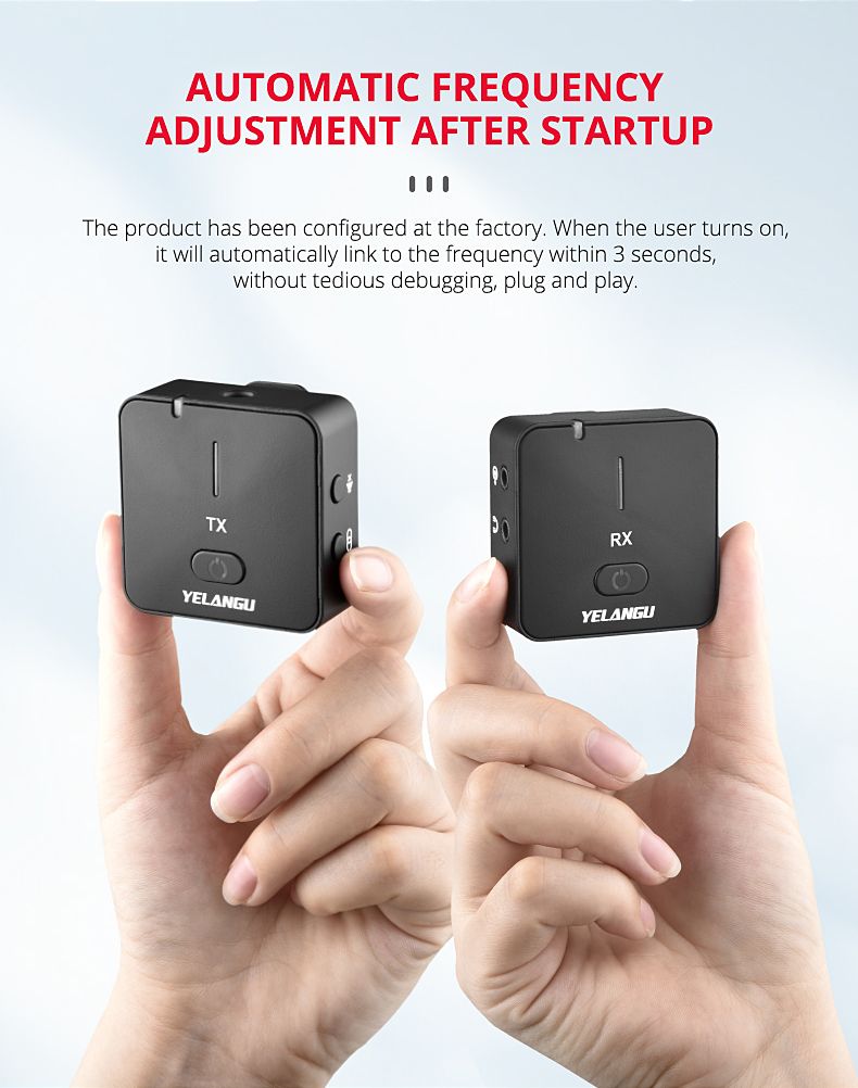 Sistema de microfone de gravação sem fio MX5S 2.4G com transmissor, receptor, microfone de lapela clip-on para gravação de vídeo de vlog_voghion.com