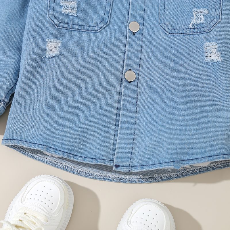 Mother&Kids Completo giacca e pantaloni in denim monogrammati per ragazzi_voghion.com