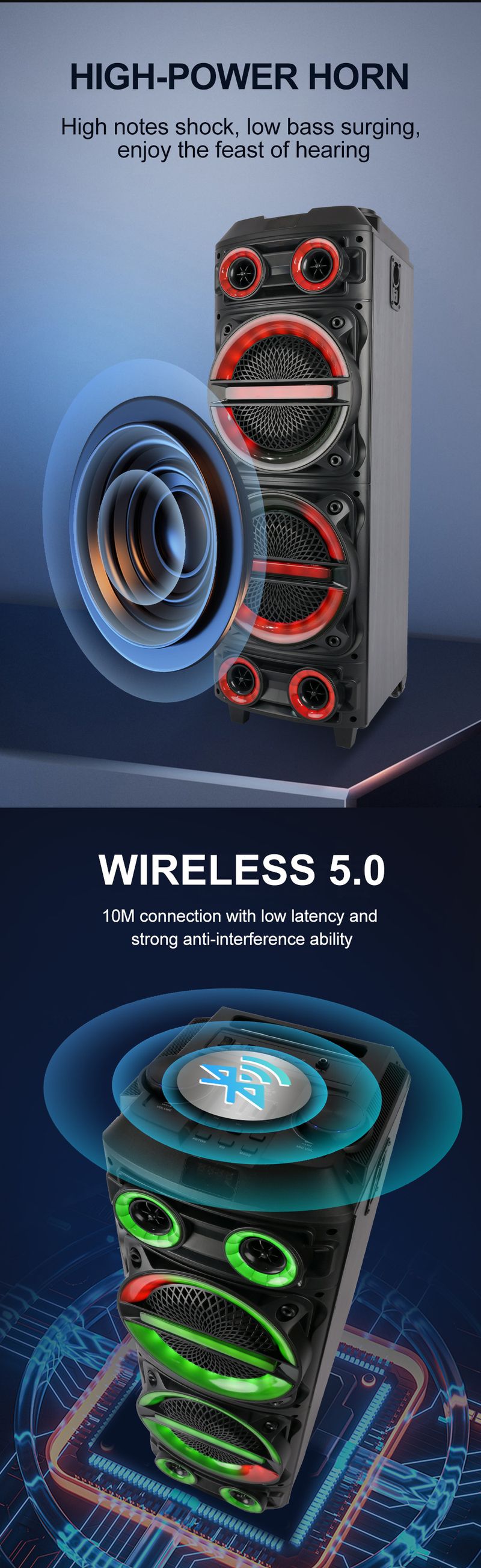 ZQS8231 Estéreo Grande Estéreo Bluetooth Caixa de Som de Madeira Festa ao Ar Livre Microfone Duplo Sem Fio K Song_voghion.com