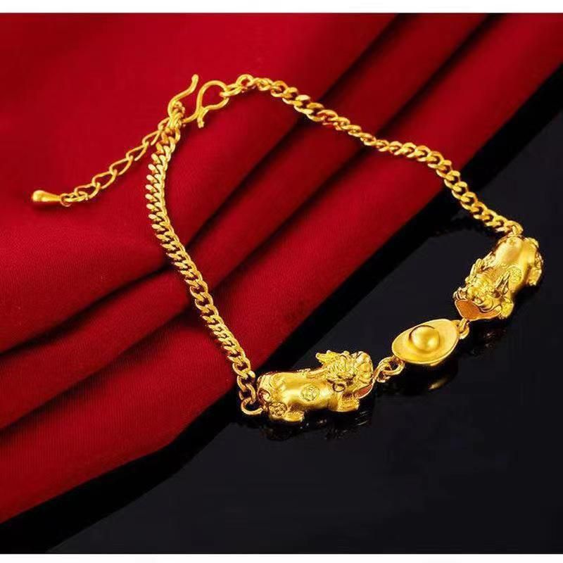 Vieam Lucky Lingotto Rame Placcato Lucky Live Gioielli Bracciale Oro_voghion.com
