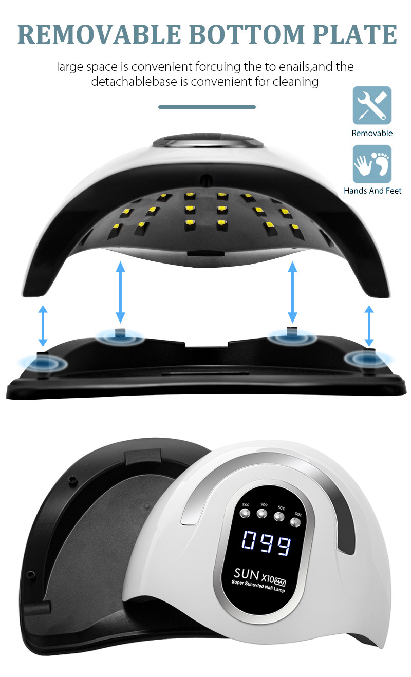 66LEDs negletørrer UV LED neglelampe til hærdning af al gel neglelak med bevægelsessensor Professionelt manicure salon værktøjsudstyr_voghion.com