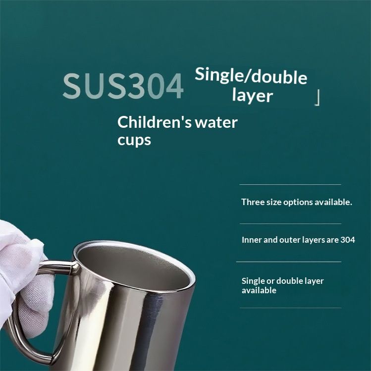 QFV50704555550<== 304 Tazza da caffè in acciaio inox per bambini, doppia parete, isolata, da campeggio, per esterni, produttore_voghion.com