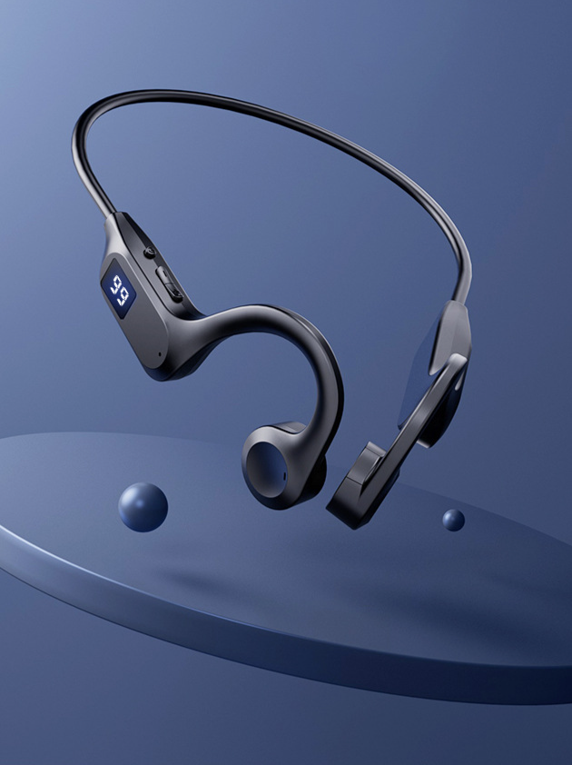 X7 Bone Conduction Bluetooth Earphones Digital Display Ear-hook Non-in-ear Painless Noise Reduction Long Battery Life_voghion.com