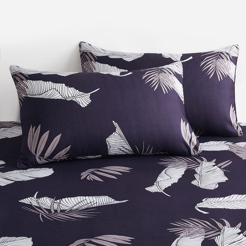 Feather Bohemian Mattress Cover Polyester 3D Printed Bedspread_voghion.com