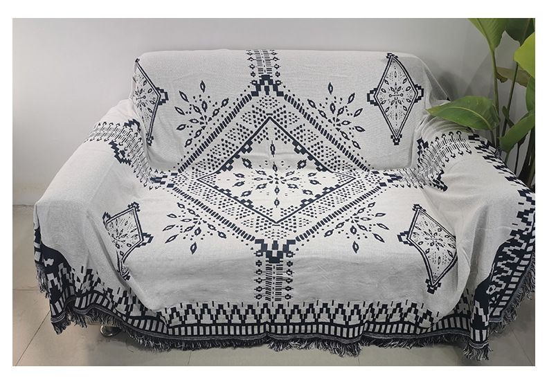 Sofa Cover Set - Stretchable Knit Slipcover With Full Protection Luxury Throw Blanket & Cushion Covers Included Bulk Supply Available_voghion.com