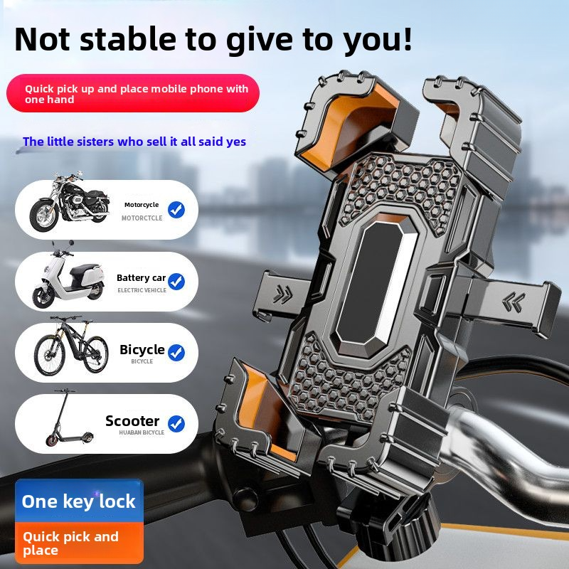 Xinke New Electric Vehicle Phone Holder Battery Motorcycle Bicycle Navigation Riding Mount_voghion.com