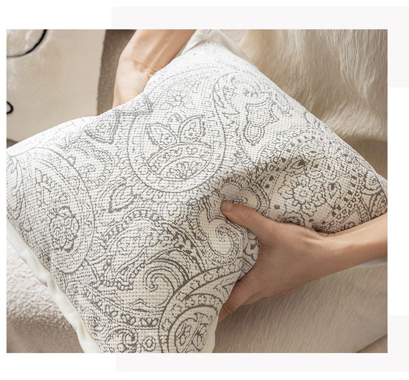 Housse de coussin de canapé de style crème pour la maison et le jardin, coussin de chevet, coussin de dossier de lit, coussin d'ameublement doux de style nordique_voghion.com