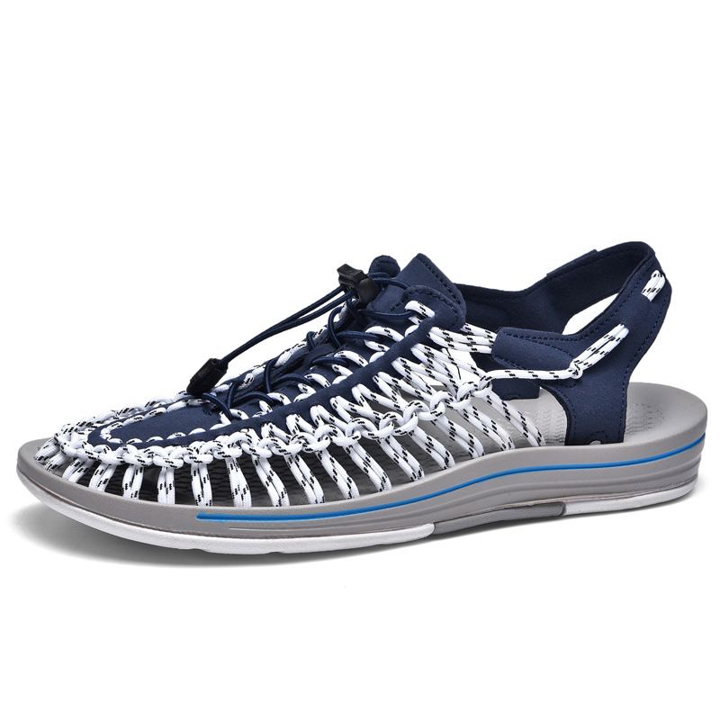 Sandali estivi Baotou di qualità imbattibile, coppia, alla moda, in maglia, traspiranti, casual, da uomo e da donna, taglia 48, grandi e leggeri, da pescatore._voghion.com