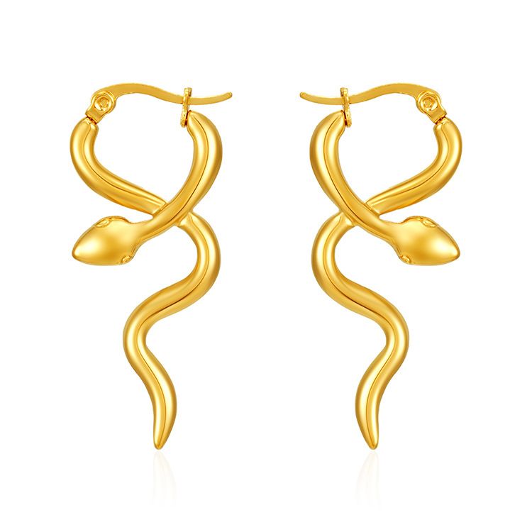 Stile Ins in acciaio al titanio leggero versatile alla moda a forma di serpente, stile europeo e americano transfrontaliero francese_voghion.com