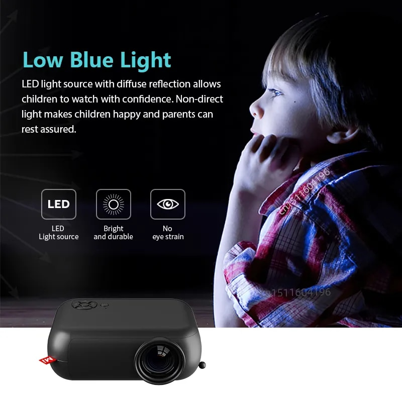 A10 nešiojamasis mini teatras 3D LED kino išmanusis televizorius namų garso palaikymas Full HD 1080p vaizdo pluošto projektorius_voghion.com