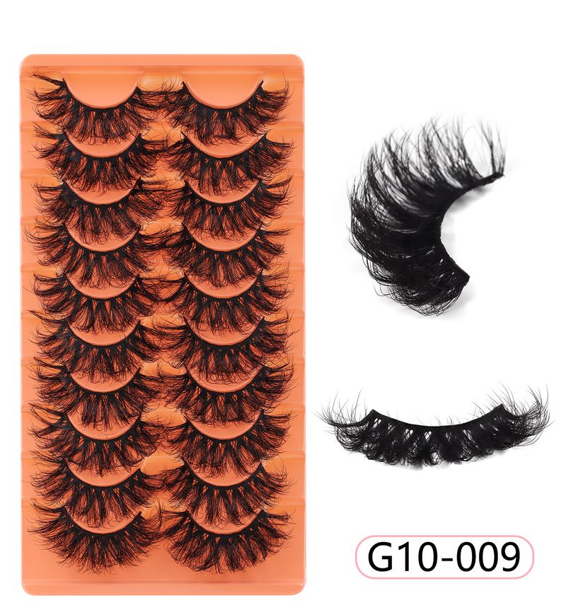 European And American Hot-Selling 10 Pairs Dense Fluffy False Realistic Multi-Layer Natural Long Curly Eyelashes_voghion.com