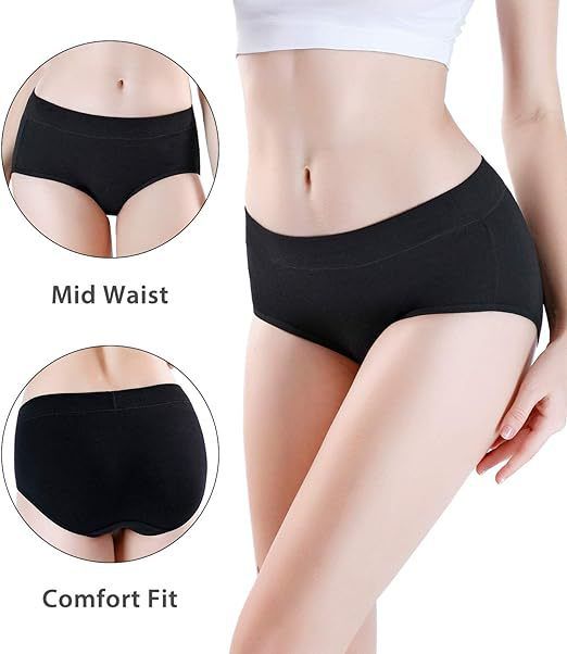 8-teiliges Damen-Unterwäscheset aus Baumwolle mit mittlerer Taille und voller Abdeckung in Übergröße_voghion.com