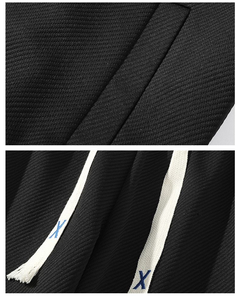 Conjunto esportivo casual masculino com capuz, jaqueta e shorts, mistura leve de poliéster para primavera/outono, roupa unissex combinando (tamanhos M-4XL)_voghion.com