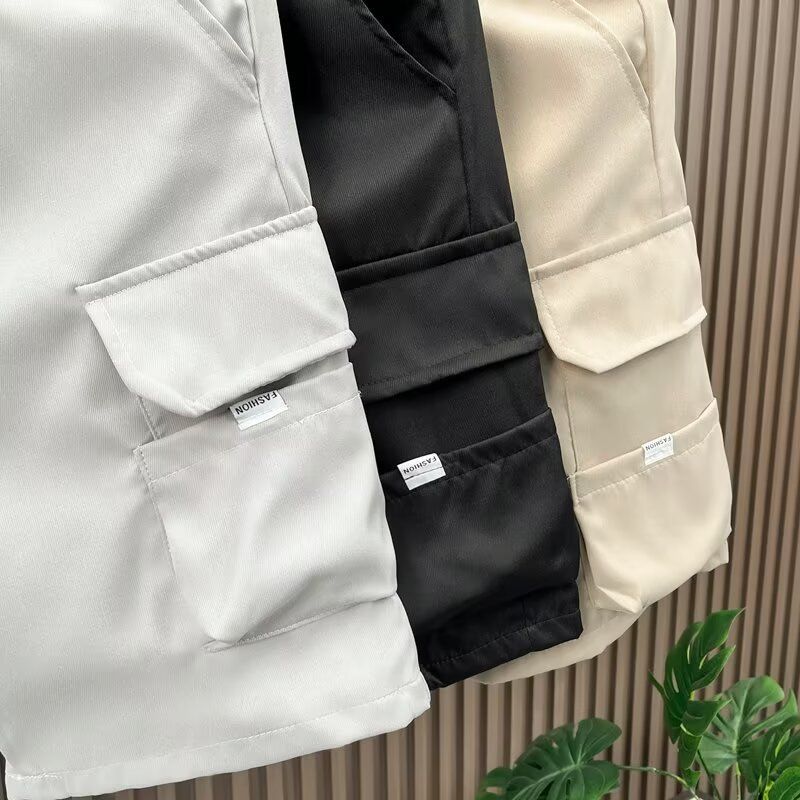 Men's Lightweight Summer Cargo Shorts - Relaxed Fit Casual Short Pants With Multiple Pockets, Straight Cut For Comfort (Black, Khaki, Gray) _voghion.com