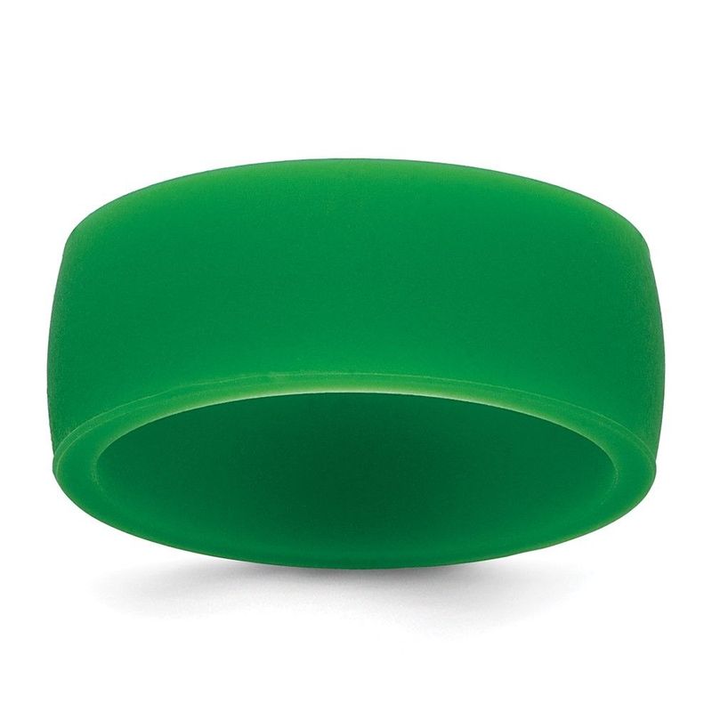 Silicone Green 8.70mm Flat Edge Band_voghion.com