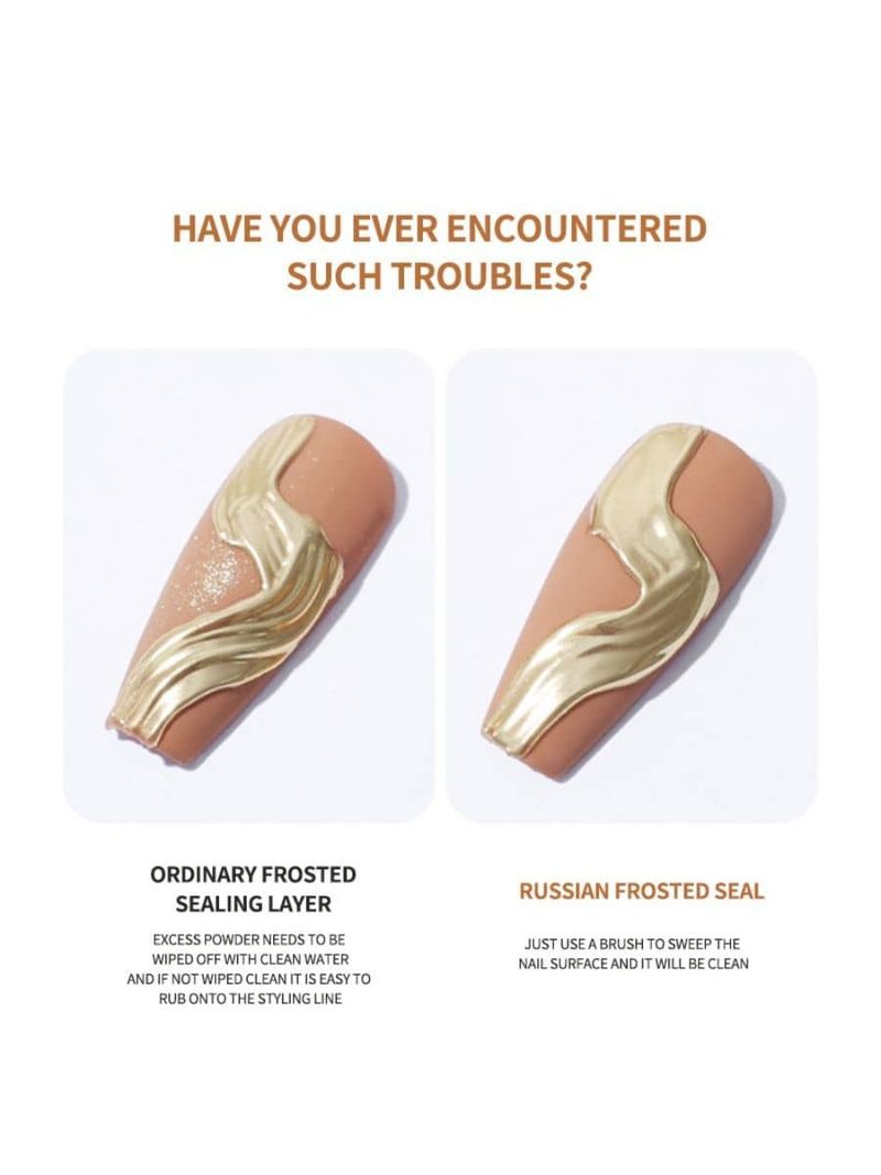 Nail Glue New Russian Frosted Seal Layer Does Not Stick To Powder, Can Be Rubbed With Powder, Matte Wash Free Magic Mirror Powder_voghion.com