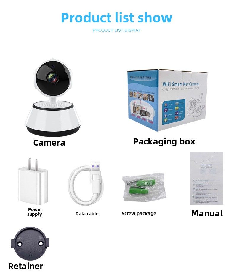 360-Degree Panoramic Security Camera - 720P HD, WiFi, Two-Way Audio, Night Vision, Cloud Storage, Motion Detection, Baby/Pet Monitoring, Easy Setup Fo_voghion.com