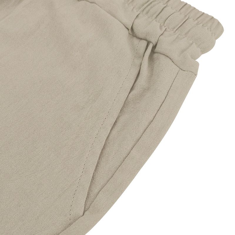 Camicia da spiaggia a maniche lunghe, semplice, traspirante, in lino, casual e ampia, da uomo, stile hawaiano, stile transfrontaliero americano._voghion.com