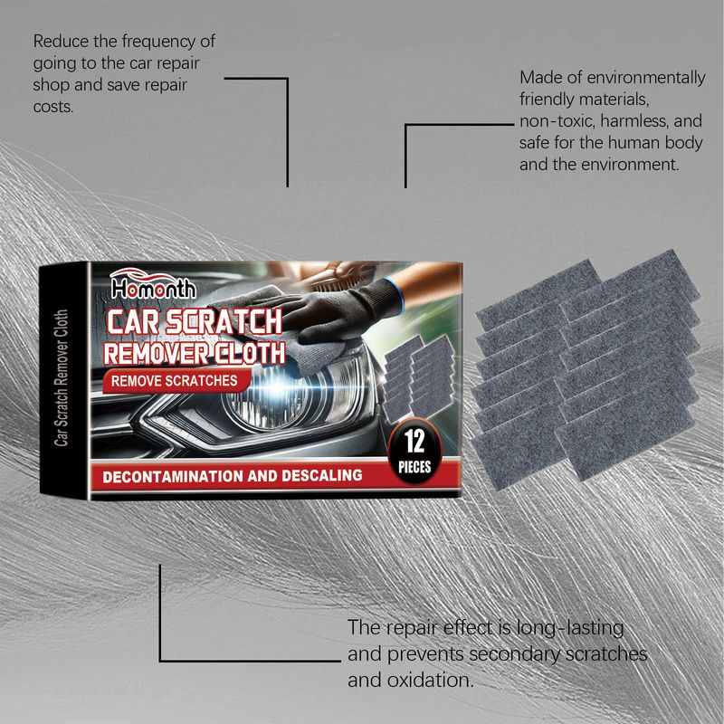Homonth Car Scratch Remover Cloth, Car Scratch Repair Car Paint Polishing Scratches Quick Water Stain Cleaning Cloth_voghion.com