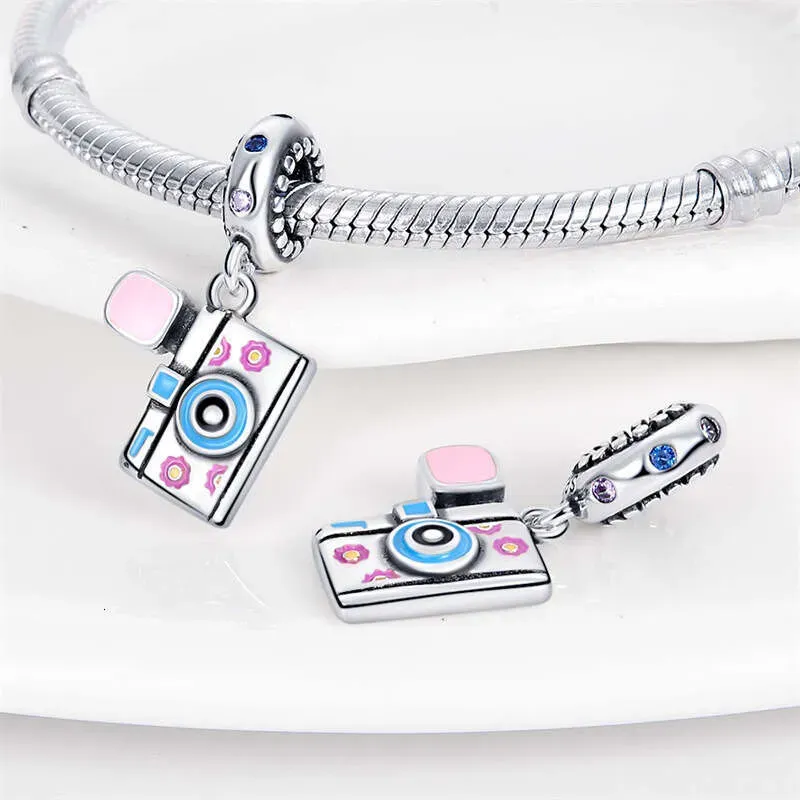 Hot Selling 925 Sterling Silver Travel Style Blue Car Charms Beads Pendant FIT Bracelet Necklace Diy For Women Jewelry_voghion.com