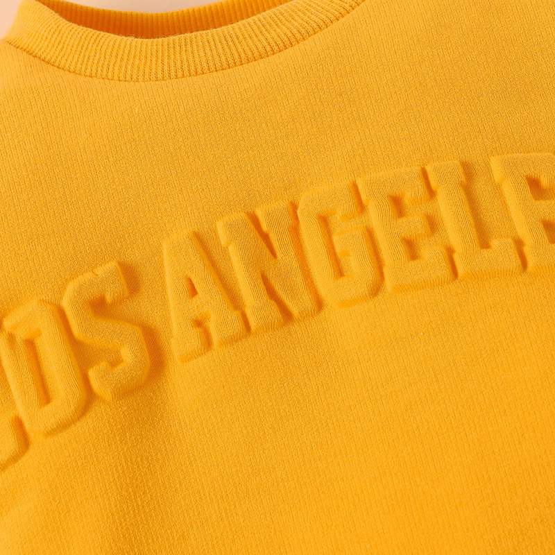 Mother&Kids Round neck long sleeve printed letter top and black trousers baby girls casual two-piece suit_voghion.com