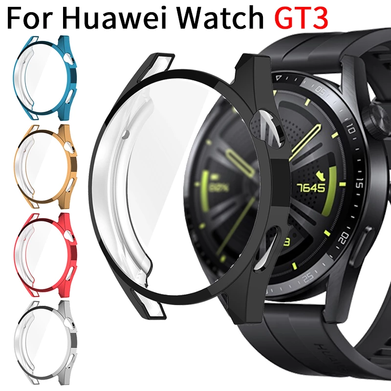TPU-etui til Huawei Watch GT3 46 mm skærmbeskyttelsescover Kofanger til Huawei Watch GT 3 42 mm 46 mm Blødt hele etui GT3_voghion.com