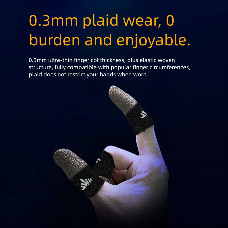 Guanzhi Set Mobile Game Lightweight Breathable Silver Fiber Finger Sleeves Anti-Slip Anti-Sweat Event Special For_voghion.com