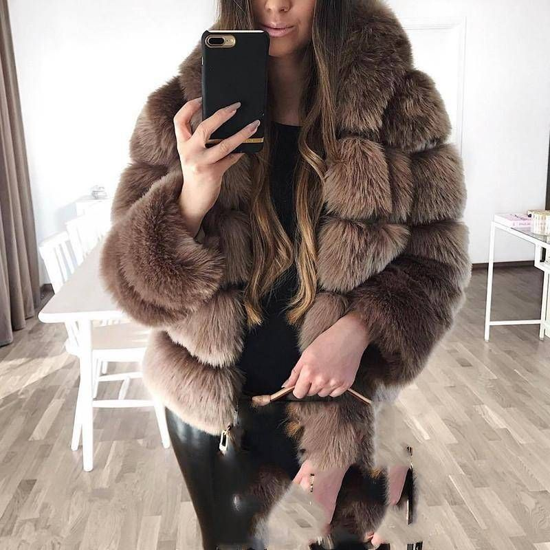 Abbigliamento da donna giacca di pelliccia pelliccia artificiale capospalla_voghion.com