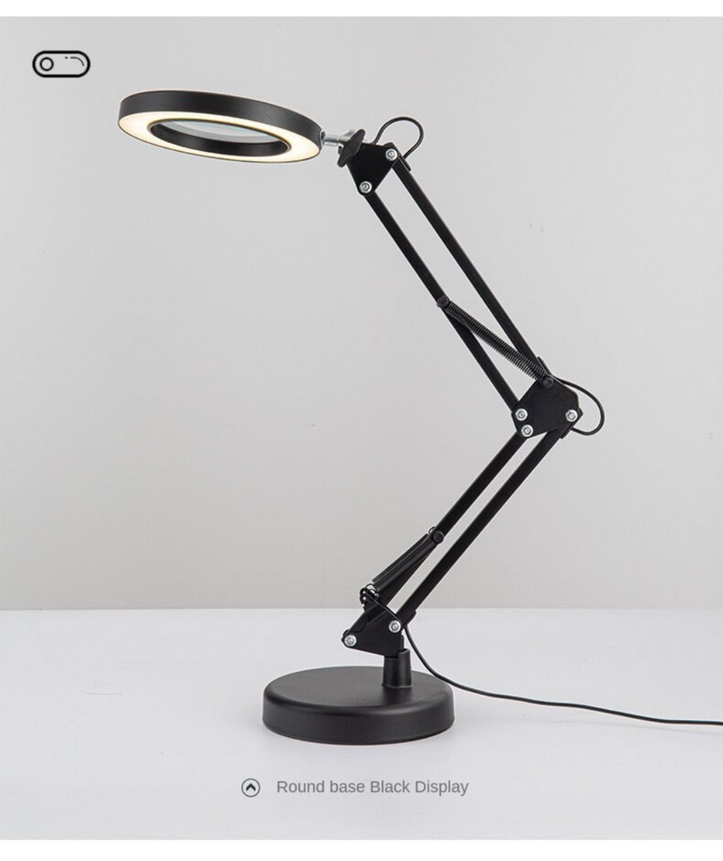 USB 5X Lupe Schreibtischlampe Lupe 64 LED Leselampe 3 Farben Dimmen für Schweißen/Schönheit_voghion.com