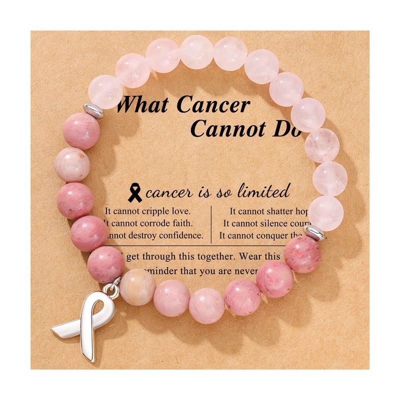 New Arrival With Bowknot Ribbon Pendant Gift Rhodochrosite Bracelet_voghion.com