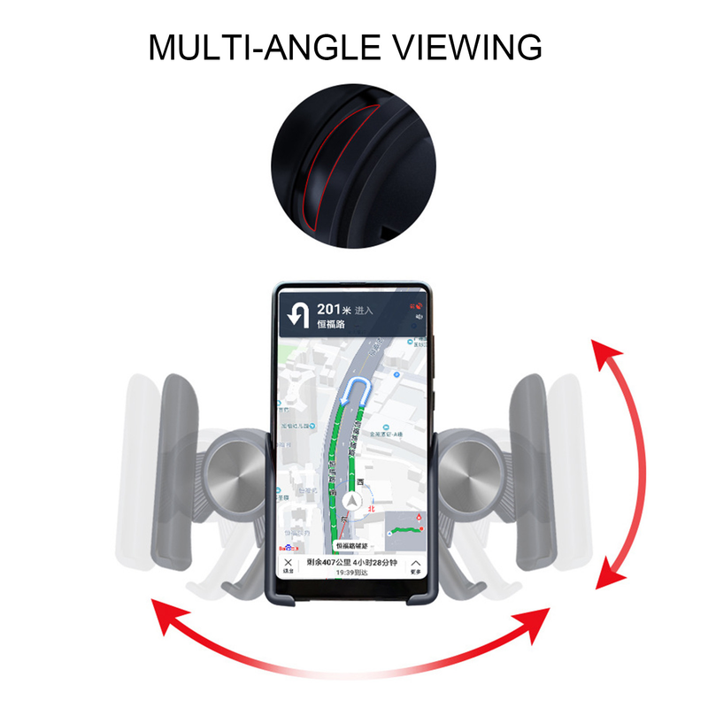 Kunjiuyou Soporte para teléfono para automóvil Soporte para teléfono de gravedad de ventilación de aire giratorio estable de succión fuerte para automóvil-Negro_voghion.com