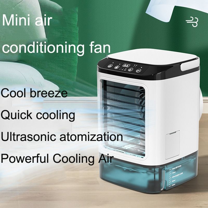 Desktop Mini Kaltluftventilator Home Luftbefeuchter Dual Spray Klimaanlage Ventilator ohne Stecker_voghion.com
