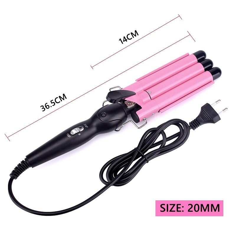 Professionell Keramik Trippelfat Curler Iron Wave Waver Styling Tools Hårstylervägg_voghion.com
