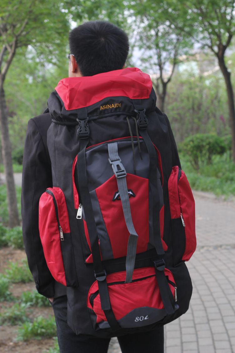 Tragbarer, wasserdichter Bergsteigerrucksack für Herren im Freien, 80 l_voghion.com