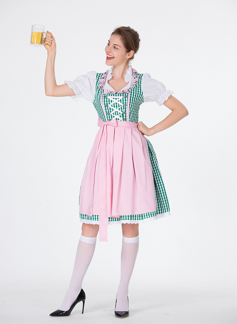 Damenbekleidung Neues echtes Plus-Size-Halloween-Biermädchenkleid, körperformendes Bühnenkostüm, Dienstmädchenkostüm_voghion.com