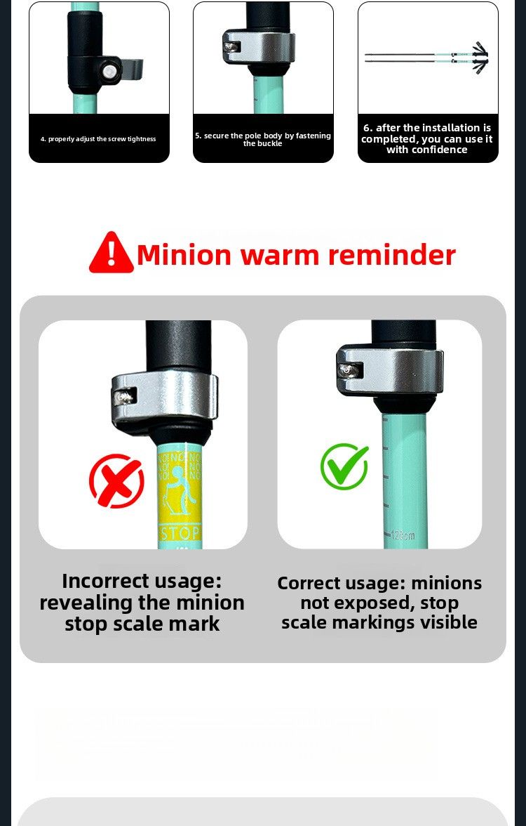 KILIMA Qilima Bastoncino da trekking in fibra di carbonio pieghevole robusto leggero escursionismo neve montagna unisex esterno portatile_voghion.com