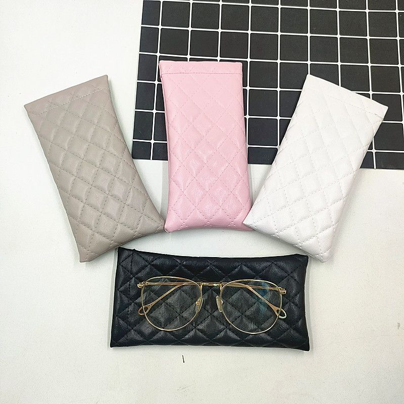 Unisex Elastic-mouth Glasses Bag Automatically Closes Glasses Storage Bag Leather Sunglasses Portable Sunglasses Storage Bag_voghion.com