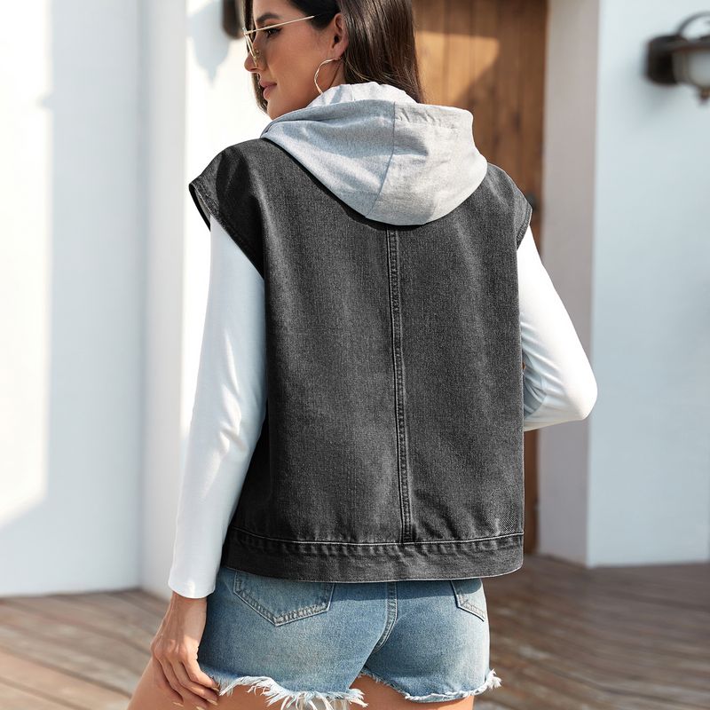 Ženska odjeća Ljeto Novi stil Oprani Jednoredni Traper Vest Prsluk Trend_voghion.com