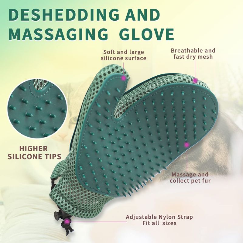 Handschuh für Katzen und Hunde, Fellbürste, Tierhaarentfernung zum Reinigen, Fellpflegehandschuh von PawParty Store_voghion.com