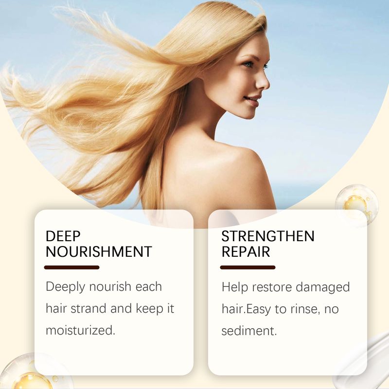 Szampon i odżywka kolagenowa do włosów, oczyszczająca skóra głowy, wzmacniająca szampon, maska regenerująca keratynę, delikatna pielęgnacja włosów_voghion.com