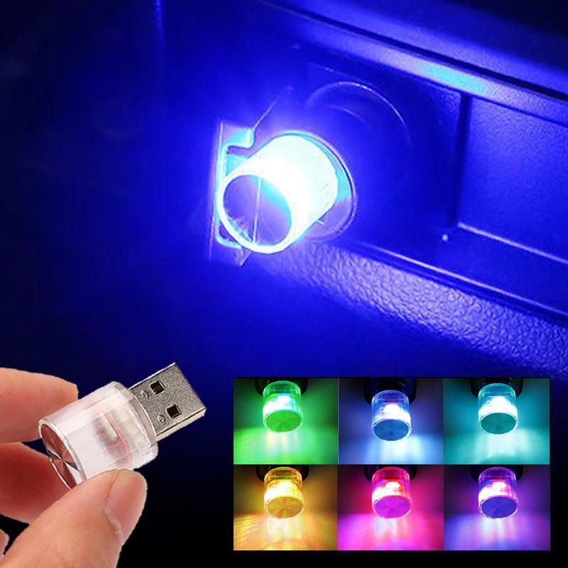varmt sælgende bil LED omgivende lys mini USB interiør atmosfære lys dekoration bil bærbar lys plug and play_voghion.com