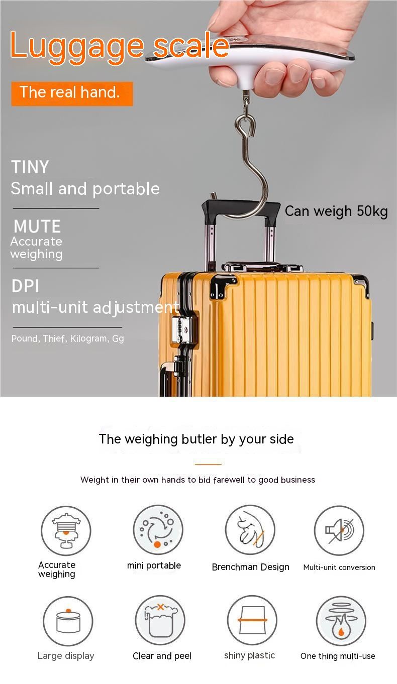 Tourism luggage portable electronic mini, portable, high-precision hand scale, small scale cartridge_voghion.com