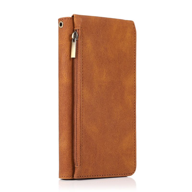 Mobile Phone Case Suitable For Iphone14 Leather Case Nine Carabiner Multifunctional Apple 14plus Skin-Sensitive Mobile Phone Protective Case_voghion.com