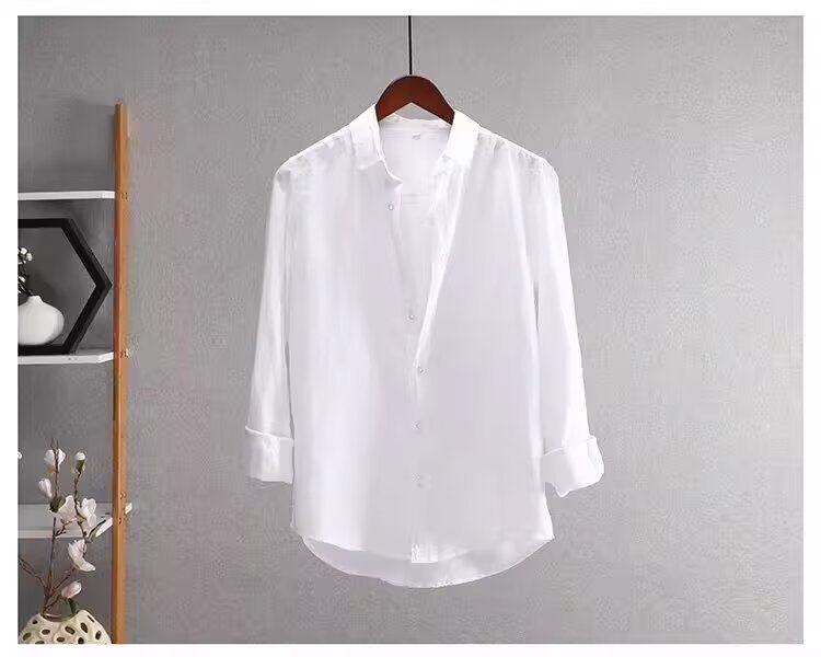 Camicia sottile e di alta qualità, camicia casual da uomo a maniche lunghe, giacca_voghion.com