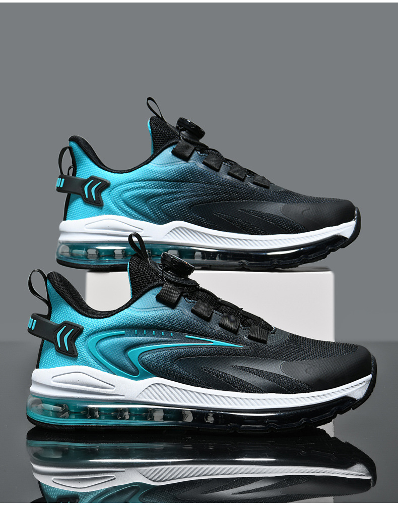 Running Sports Shoes Men's Casual Shoes New Teenagers Rotary Buckle Net Surface Air Cushion_voghion.com