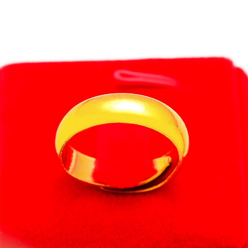 Coppia vietnamita con viso aperto e liscio, anello da uomo placcato in oro per donna_voghion.com
